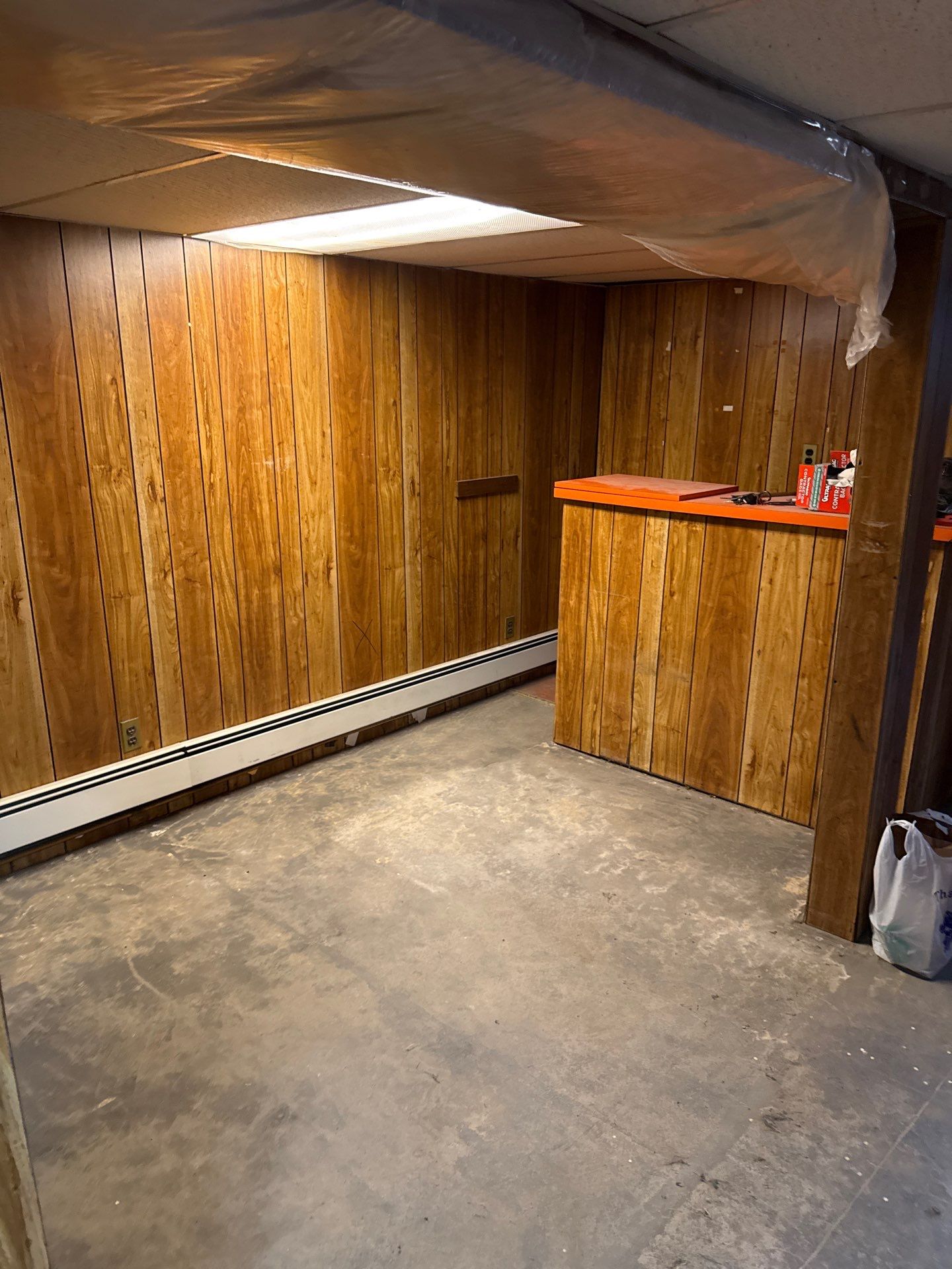 Cleared basement ready for rebuild